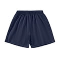 thumbnail image 1 of CPNG Boys' and Girls' Summer Thin Casual Shorts Solid Color Athletic Shorts Elastic High Waist Loose Fit Shorts(Navy,13-14 Years), 1 of 4