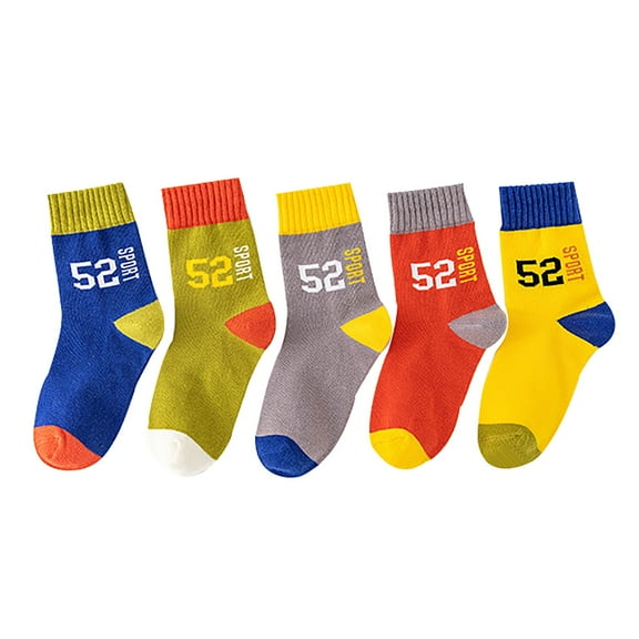 CPNG CPNG 5 Pairs Chinese New Year Socks Ankle Socks Spring Festival Lunar New Year Socks Boys Girls Supplies Winter Funny Breathable Gifts Socks