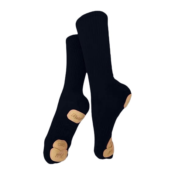 CPNG CPNG Girls Non-Slip Dance Socks Barefoot Workout Socks Breathable Cotton Middle Calf Stockings with Grip Soles for Ballet Dance Practices and Playtimes
