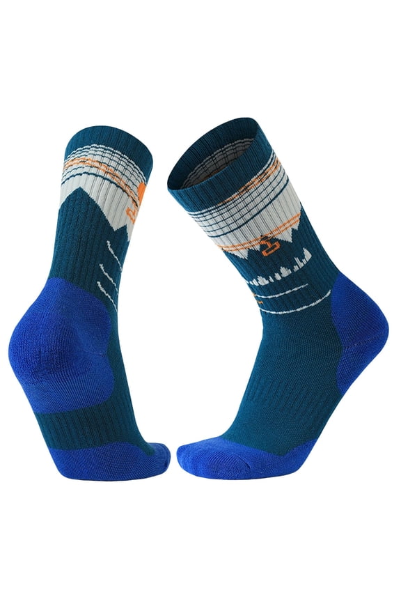 Kid Sports Cushioned Athletic Crew Socks Tennis Socks, Novelty Skiing Trekking Hiking Wading Trail Socks Performance Sports Ankle Compression Socks