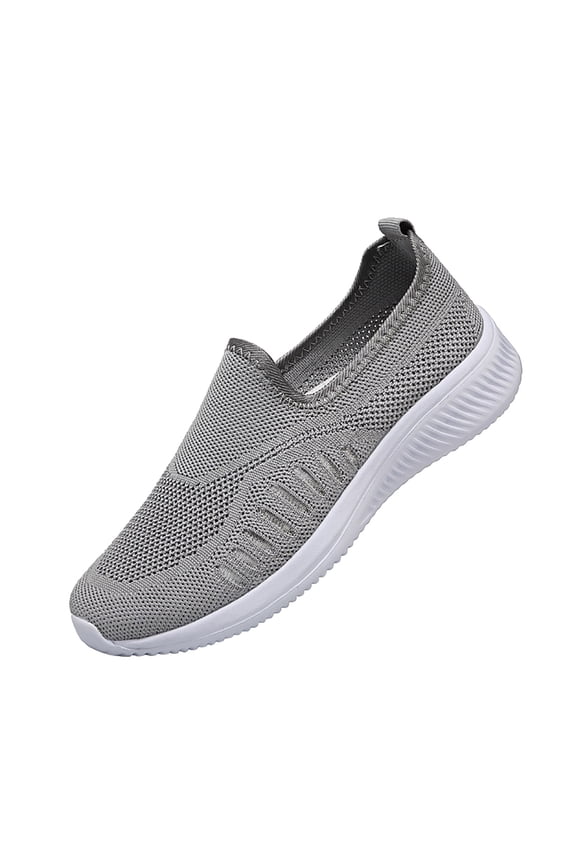 Casual Shoes Women's Soft Orthopedic Shoes Breathable Woven Go Walking Slip On Foam Shoes Arch Support Hands Sneakers Comfortable and Breathable Shoe