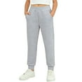 thumbnail image 1 of CPNG Children's Thin Jogger Sweatpants Straight Leg Elastic High Waist Casual Loose Cozy Sports Pants with Pocket(Grey,13-14 Years), 1 of 9