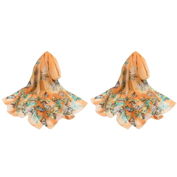 CPNG Clearance! Lightweight Scarves Fashion Flowers Print Women Cotton Wrap Scarf Head Shawl Winter Gift Silk Shawl Scarves (160*50cm)