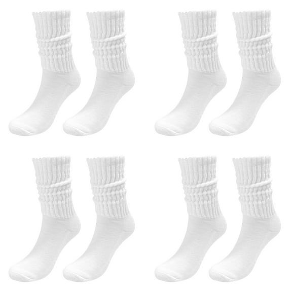 CPNG Clearance! Women Slouch Socks Knit Mid Calf Rib Tube Scrunchy Slouchy Crew Socks, Colorful Lightweight Cotton Socks