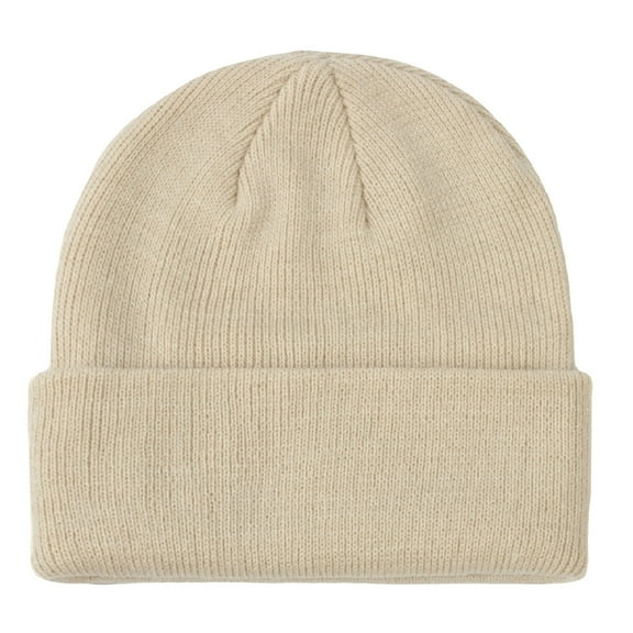 CPNG Cotton Double Layer Knit Daily Cuffed Beanie Hat Knit Warm Thick Acrylic Winter Hats for Girls, Slouchy Beanies Cuffed Skull Cap Warm Ski Hat