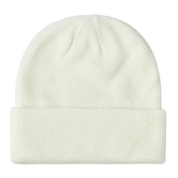 CPNG Cotton Double Layer Knit Daily Cuffed Beanie Hat Knit Warm Thick Acrylic Winter Hats for Girls, Slouchy Beanies Cuffed Skull Cap Warm Ski Hat