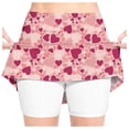 thumbnail image 1 of CPNG Girl's Athletic Skorts Sporty Skirts with Shorts High Waisted Stretchy Skort Casual Heart Print Sporty Skorts, 1 of 6