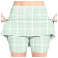thumbnail image 1 of CPNG Girl's Athletic Skorts Sporty Skirts with Shorts Little Girl Plaid Print High Waisted Stretchy Skort Sporty Skorts, 1 of 6