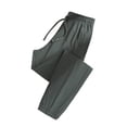 thumbnail image 1 of CPNG Girls Boys Daily Casual Solid Color Elastic Waist Ice Silk Casual Loose Pants Quick Drying Sports Pants(Blackish Green,14-15 Years), 1 of 4