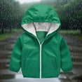 thumbnail image 1 of CPNG Girls Boys Waterproof Lightweight Raincoat Full Zip Hooded Breathable Rain Jacket Toddler Kids Fashion Outdoor Easy to Fold Windbreaker Coat, 1 of 6