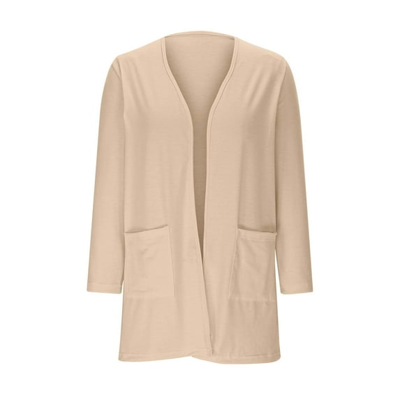 CPNG Girls Cardigan Casual Open Front Oversized Fall Lightweight Lantern Sleeve Long Sleeve Smoke Cuff Knit Sweater Cute Soft Outerwear Coat with Pockets