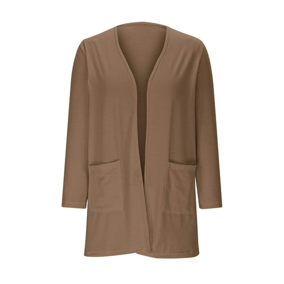 CPNG Girls Cardigan Casual Open Front Oversized Fall Lightweight Lantern Sleeve Long Sleeve Smoke Cuff Knit Sweater Cute Soft Outerwear Coat with Pockets