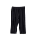 thumbnail image 1 of CPNG Girls Casual Capri Leggings Tight Bottom Pants Stretch Leggings Solid Color Elastic High Waisted Athletic Leggings(Black,13-14 Years), 1 of 9