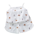 thumbnail image 1 of CPNG Girls Cotton Print Vest Top Shorts 2 Peice Sets Baby Girls Outfits Toddler Little Girl Summer Suspender Short Set(A,6-12 Months), 1 of 8
