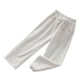 thumbnail image 1 of CPNG Girls High Waist Wide Leg Sweatpants Kids Cotton Athletic Running Pants Drawstring Elastic Waist Track Pants with Pocket Soft Spring Fall Pants, 1 of 8