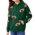 thumbnail image 1 of CPNG Girls Hoodie Long Sleeve Hooded Sweatshirt with Football Print Fashionable Loose Casual Cozy Pullover Hoodie Tops, 1 of 6