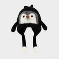 thumbnail image 1 of CPNG Girls Knit Hat Soft Thermal Knit Cap Cute Penguin Plush Fuzzy Beanie Hats Boys Winter Warm Flecce Lining Cap with Earflap for Outdoor Cold Weather, 1 of 3