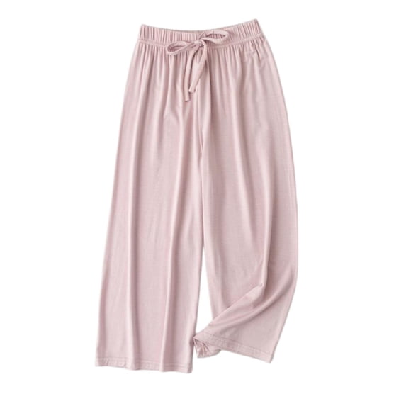CPNG Girls Loose Casual Pants Candy Colored Baggy Wide Leg Anti-Mosquito Elastic High Waist Drawstring Pants(Pink,3-4 Years)