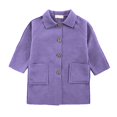 thumbnail image 1 of CPNG Girls New Double Woolen Coat Blend Dress Coat Single Breasted Long Sleeve Lapel Collar Trench Outwear Pea Coat Korean Version Of Casual Jacket for Autumn Winter, 1 of 9