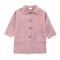 thumbnail image 1 of CPNG Girls New Double Woolen Coat Blend Dress Coat Single Breasted Long Sleeve Lapel Collar Trench Outwear Pea Coat Korean Version Of Casual Jacket for Autumn Winter, 1 of 8