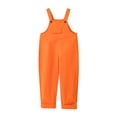 thumbnail image 1 of CPNG Girls Overalls Kids Casual Sleeveless Wide Leg Jumpsuit Pure Cotton Solid Color Loose Rompers(Orange,11-12 Years), 1 of 7