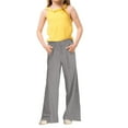 thumbnail image 1 of CPNG Girls Oversized Sweatpants Straight Wide Leg Drawstring Sweat Pants Elastic High Waist Solid Color Baggy Joggers(Dark Gray,12-13 Years), 1 of 5
