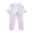 thumbnail image 1 of CPNG Girls Skirted Leggings Stretchy Athletic Workout Dance Tennis Yoga Leggings with Ruffle Skirt Daily Tights for Girls, 1 of 6