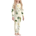 thumbnail image 1 of CPNG Girls Sleepwear Set Cute Fruit Print Crewneck Long Sleeve Top and Matching Pants Soft Comfy Loungewear 2 Piece Set, 1 of 4