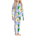 thumbnail image 1 of CPNG Girls Sleepwear Set Cute Fruit Print Crewneck Long Sleeve Top and Matching Pants Soft Comfy Loungewear 2 Piece Set, 1 of 4
