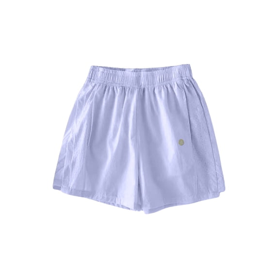 CPNG Girls Sport Shorts Quick Drying Summer Thin Shorts Casual Loose Elastic High Waist Running Lightweight Training Shorts(Purple,15-16 Years)