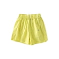 thumbnail image 1 of CPNG Girls Sport Shorts Quick Drying Summer Thin Shorts Casual Loose Elastic High Waist Running Lightweight Training Shorts(Yellow,9-10 Years), 1 of 7