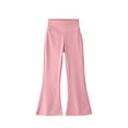 thumbnail image 1 of CPNG Girls Spring Autumn Solid Color Flare Pants High Waist Bell Bottom Stretchy Slim Fit Soft Leggings Fashion Streetwear(Pink,11-12 Years), 1 of 7