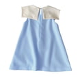 thumbnail image 1 of CPNG Girls Summer Dresses Ruffle Sleeve A-Lined Dress Bow Peter Pan Collar Long Sleeve Sleeveless Button Decor Dress, 1 of 6