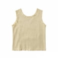 thumbnail image 1 of CPNG Girls Tank Tops Ribbed Sleeveless Crew Neck Solid Color Undershirts Camisole Bow Embroidery Lace Trim Cute Summer Cami, 1 of 8