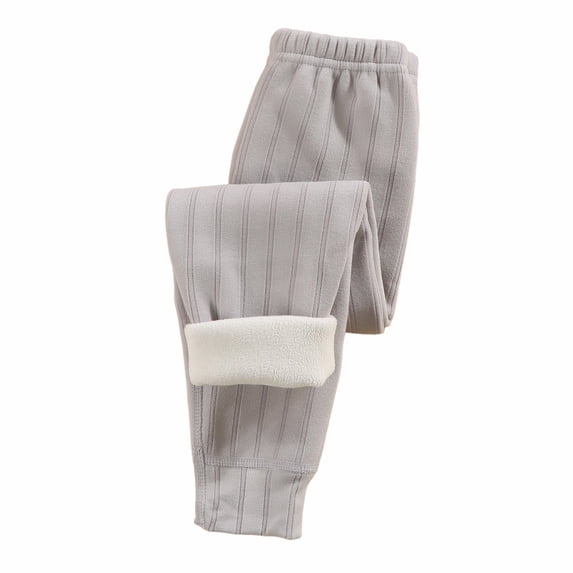 CPNG Girls Thermal Warm Pants Sherpa Boys Girls Sweatpants Fleece Lined Winter Jogger Pants Home Pants(Grey,7-8 Years)