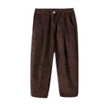 thumbnail image 1 of CPNG Girls Vintage Corduroy Pants Spring Autumn Loose Casual Pants Straight Wide Leg Elastic Waist Baggy Pants(Coffee,5-6 Years), 1 of 5
