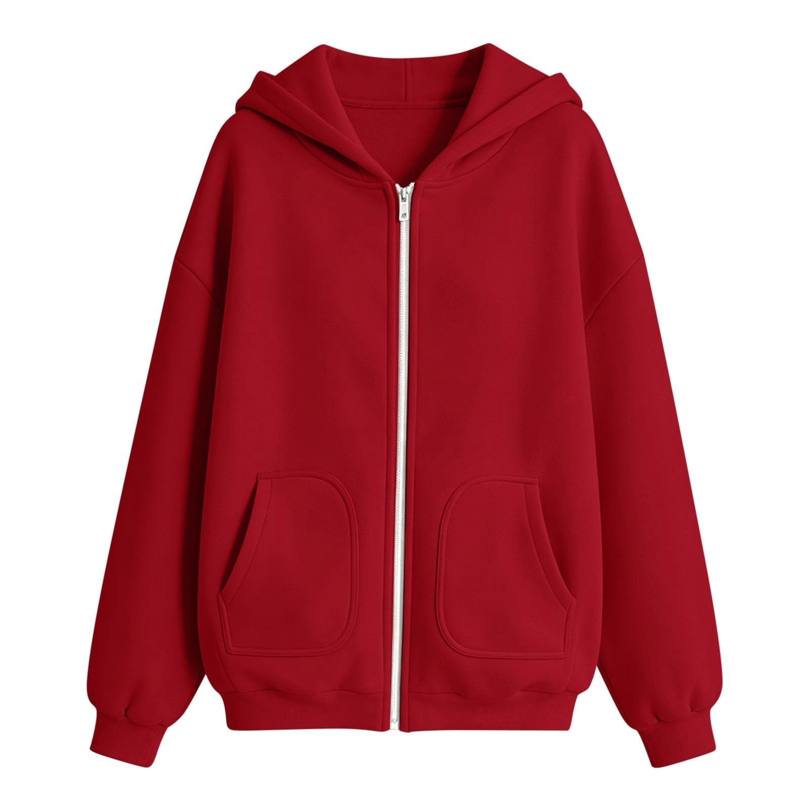 CPNG Girls and Boys Hooded Sweatshirt Solid Color Full Zip Up Long ...
