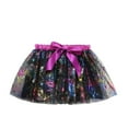 thumbnail image 1 of CPNG Halloween Toddler Girls Ghost Pumpkin Print Skirt Girls Layered Tulle Tutu Ballet Dress Kid Tutu Skirt Hairbow Tutu Skirts Halloween Costumes for Trick-or-Treating Kids 6-8 Years (D), 1 of 3