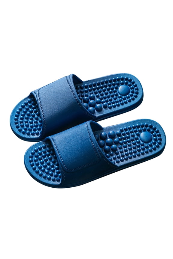 Health Foot Massage Slippers Solid Color Acupressure Point Care Home Slippers Non-Slip Waterproof Slippers Point Acupuncture Relaxation Gifts