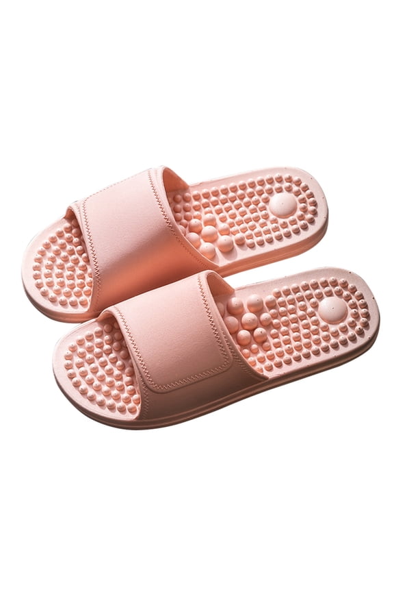 Health Foot Massage Slippers Solid Color Acupressure Point Care Home Slippers Non-Slip Waterproof Slippers Point Acupuncture Relaxation Gifts