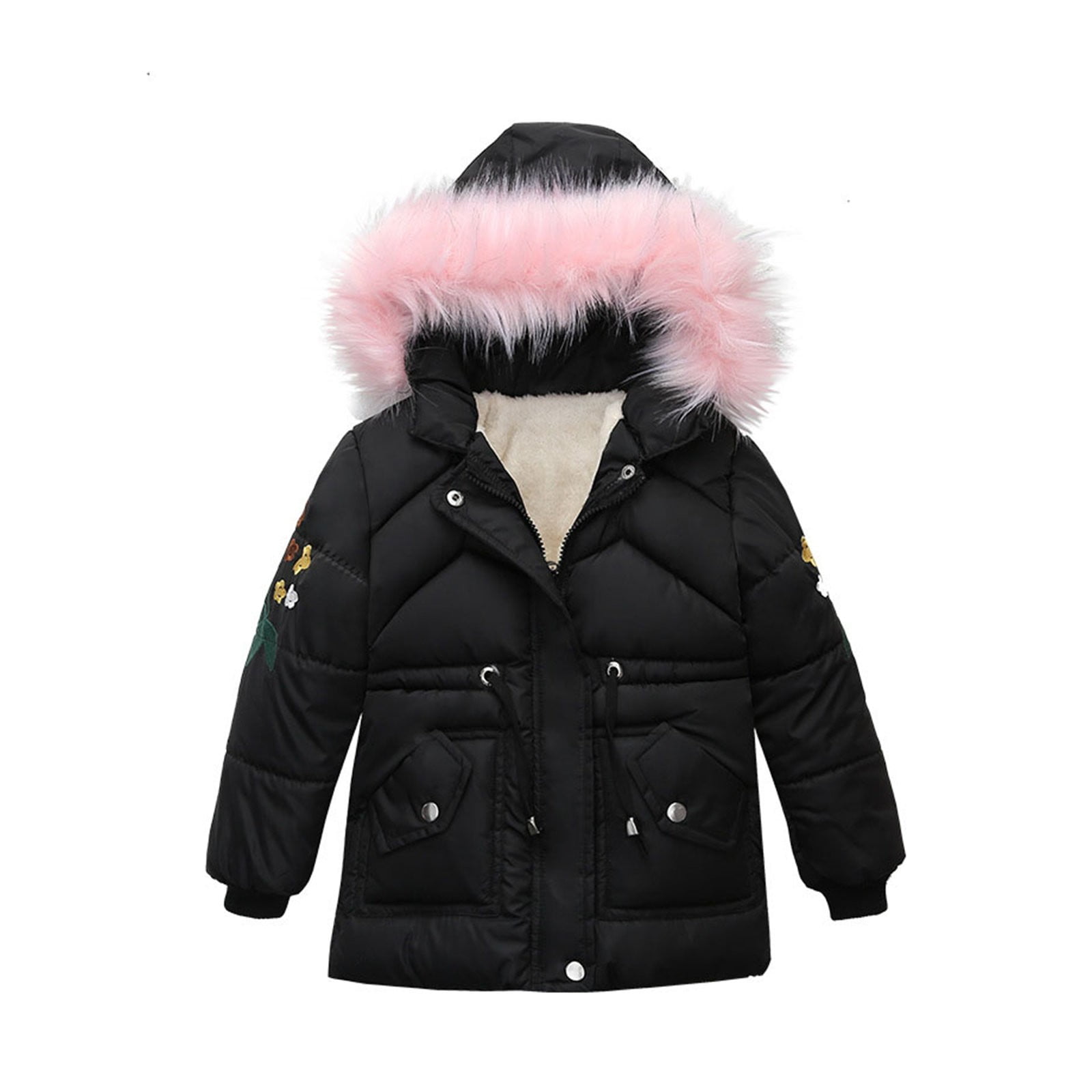 CPNG Hoodie Jackets Warm Girl Kid Winter Hoodie Zip Thick Coats Jacket