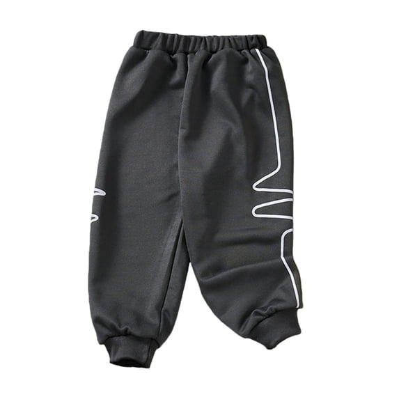 CPNG Infant Toddler Boys Daily Sweatpants Loose Wide Leg Sweat Pants Elastic High Waist Baggy Casual Joggers(Dark Gray,11-12 Years)