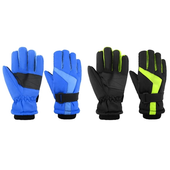 CPNG Kid Boys Girls Windproof Winter Gloves Thickened Thermal Cold Weather Ski Gloves Warm Insulation Snow Play Accessories Safe Reflective Flexible Grip Design