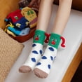 thumbnail image 1 of CPNG Kid Girls Cute Winter Socks Warm Fluffy Fuzzy Warm Slipper Socks Polka Dot Pattern No Slip Soft Cozy with Grippers Socks Novelty Mid Calf Floor Socks, 1 of 6