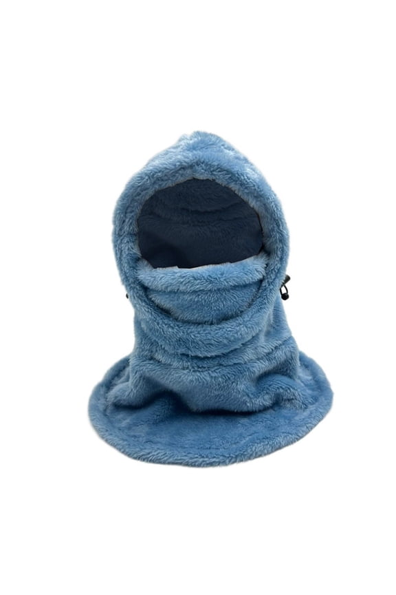 Kids Balaclava Fleece Ski Mask Windproof Face Mask Girls Boys Winter Fleece Hooded Scarf Cold Weather Hat Head Cover Neck Warmer