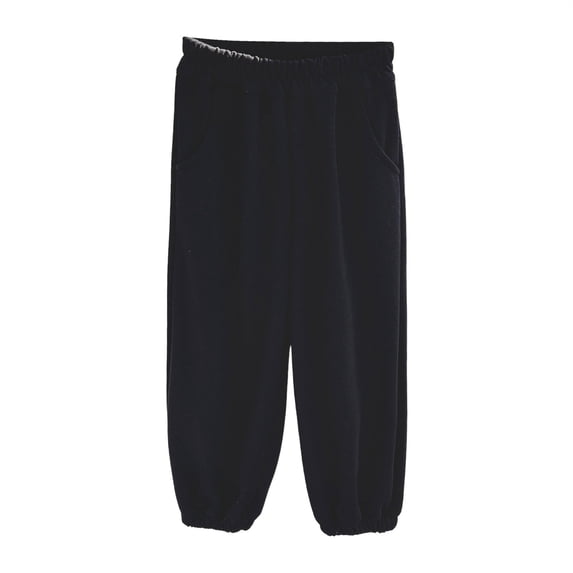 CPNG Kids Boys Girls Elastic Waist Joggers Cotton Wide Leg Lounge Pants Long Trousers with Pocket Solid Color Harem Pants Baggy Sweatpants Fall Winter Clothes