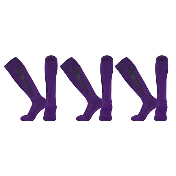CPNG Kids Boys Girls Soccer Socks Knee High Striped Tube Soccer Socks Unisex Breathable Sports Running or Training 5-12 Years 3pcs