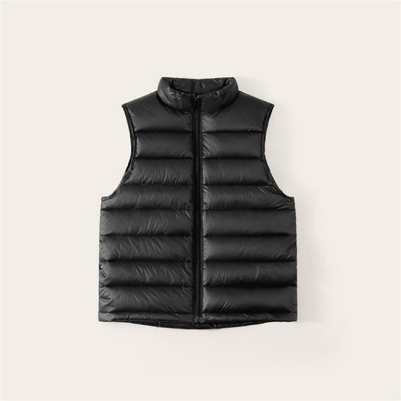 CPNG Kids Boys Girls Winter Down Jacket Puffer Vest Lightweight Sleeveless Packable Lightweight Down Vest Jacket with Pockets Quilted Full Zip Outerwear