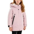 thumbnail image 1 of CPNG Kids Plush Lined Jacket Long Warm Puffer Jacket Winter Windproof Waterproof Parka Snow Coat Boys Warm Thicken Fleece Tops Girls Sherpa Outdoor Tops, 1 of 8