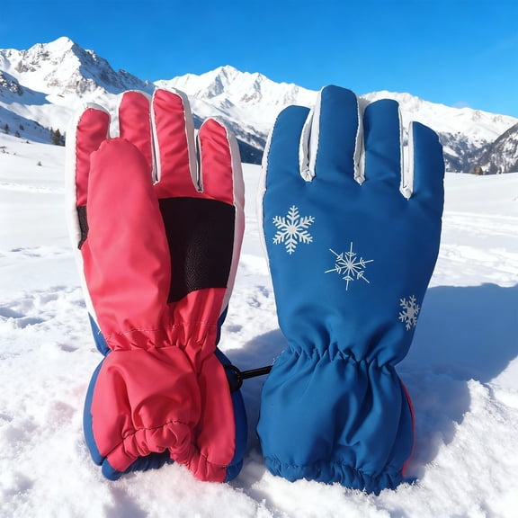 CPNG Kids Warm Gloves Sport Mittens Winter Cold Weather Windproof Waterproof Ski Snow Gloves for Outdoor Sports Snowboard Toddler Bulky Ski Gloves for Boys Girls